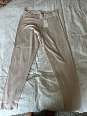 Vince Women's Light Beige Knit Track Pants